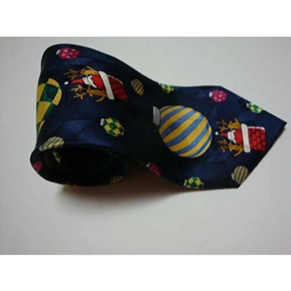 NWT American‎ Greetings 100% Silk Neck Tie Novelty NeckTie 2002 Santa Christmas